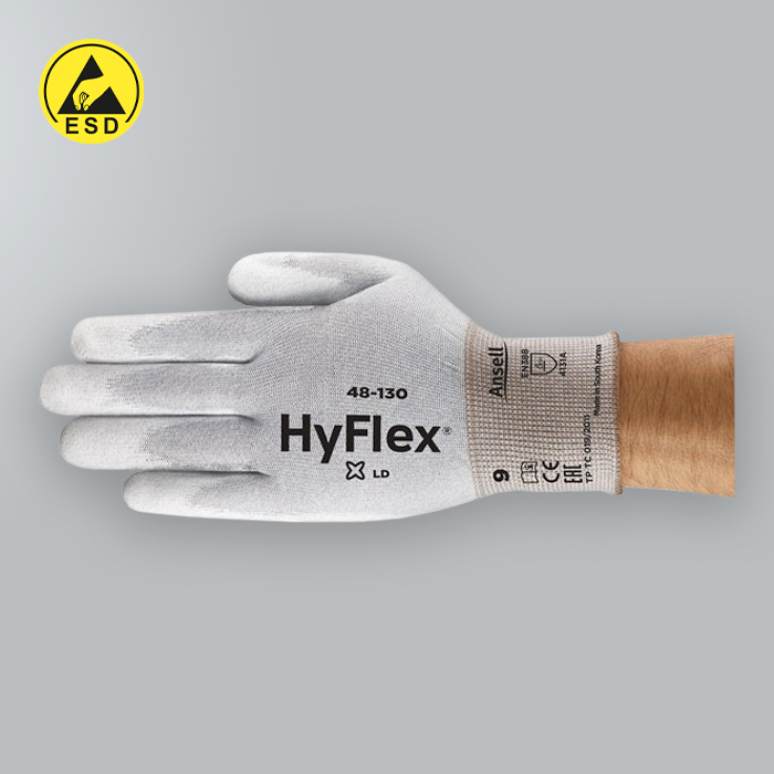Hyflex Palm-Coated Light-Duty Industrial Gloves ESD Hyflex Palm-Coated Light-Duty Industrial Gloves ESD